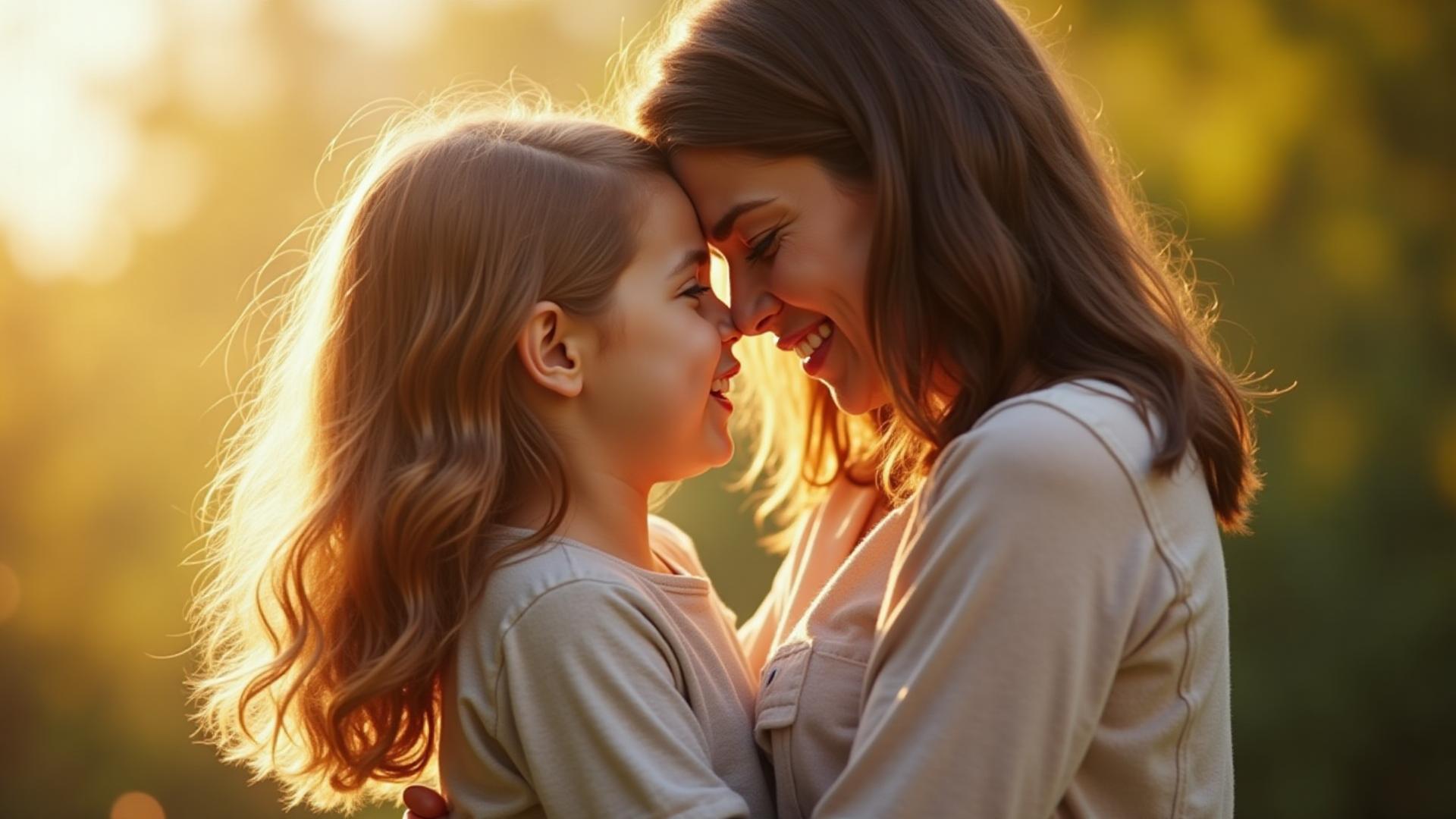 Mother and child sharing a tender moment